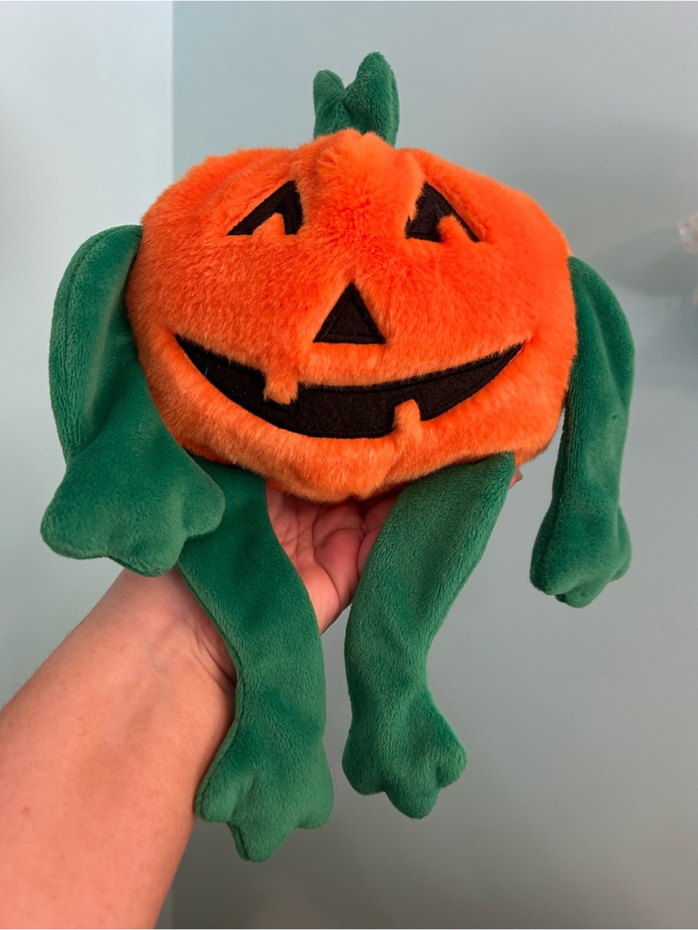 NWT Ty Beanie Buddy Pumpkin Plush 1999 Hanging Legs Arms